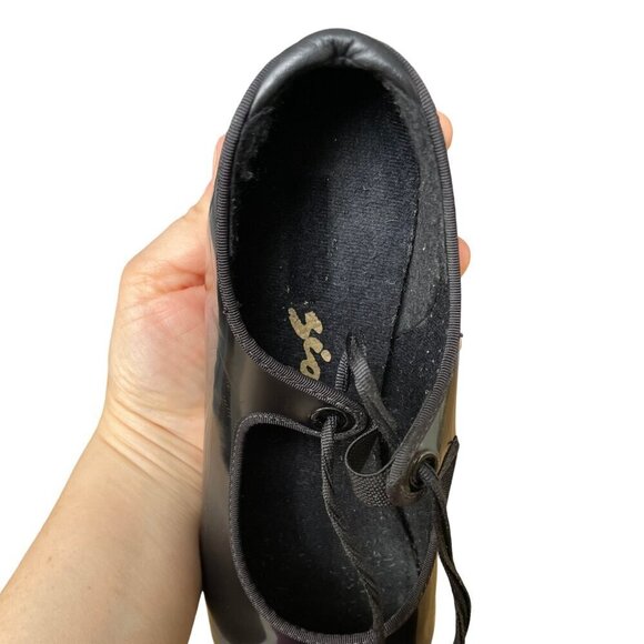 CAPEZIO Tele Tone Tap Dancing Shoes N625 Black Shiny Women's Size 6.5 M - Picture 11 of 16